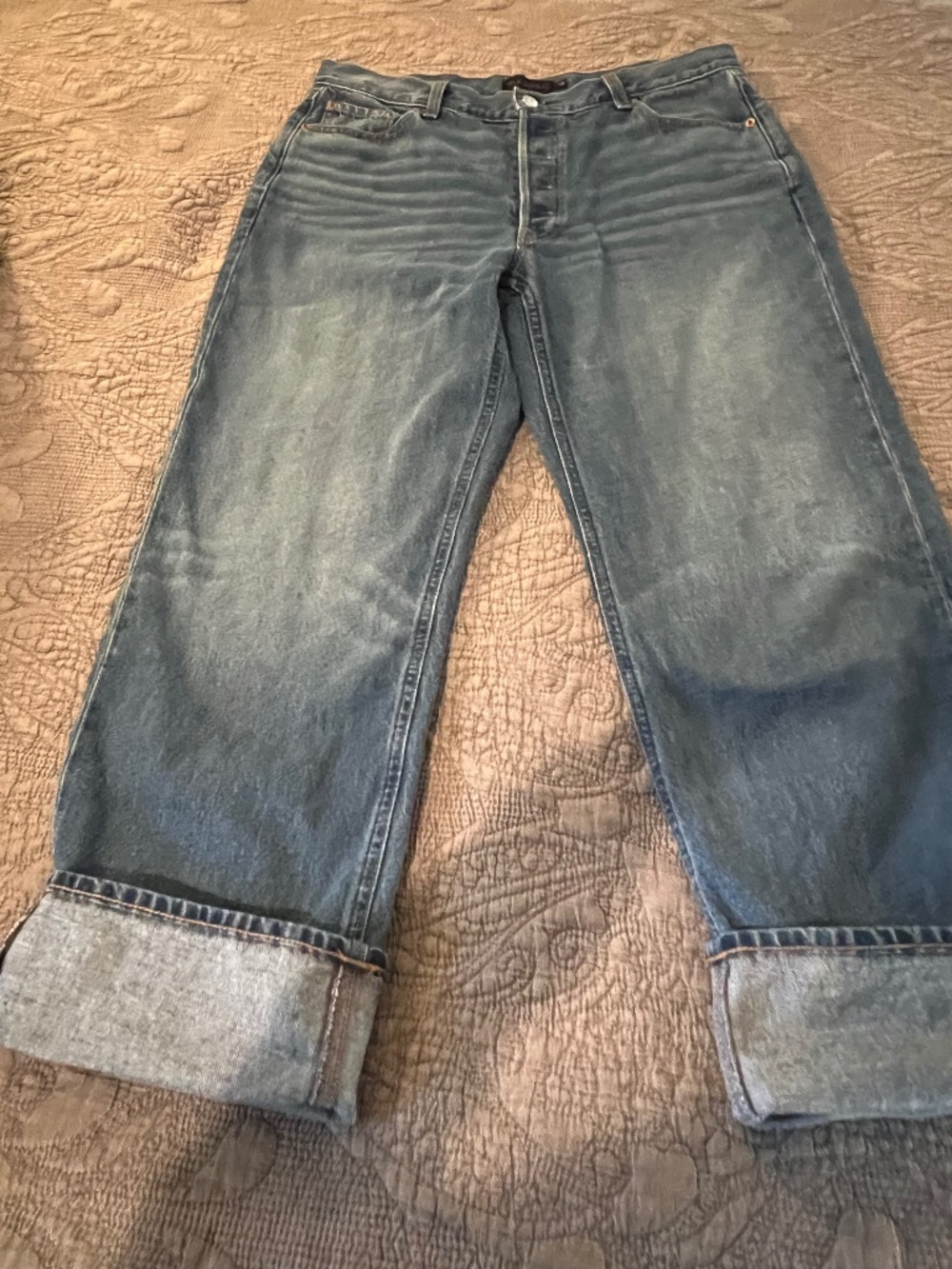 Alex Mill Women’s Bev Relaxed Straight vintage Dark Indigo Mid Rise Jeans 30